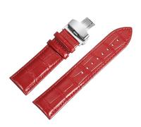 sourcing map Correa de reloj de piel de vacuno de liberación rápida con hebilla de despliegue para hombres y mujeres, 17mm, No es una piedra preciosa