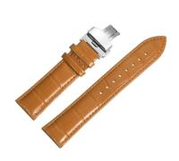 sourcing map Correa de reloj de piel de vacuno de liberación rápida con hebilla de despliegue para hombres y mujeres, 18mm, No es una piedra preciosa