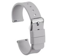 sourcing map Correa de Reloj de Silicona, 12mm de Ancho, Banda de Reloj de Caucho Blando de Repuesto con Hebilla de Acero Inoxidable Liberación Rápida, para Hombre Mujer, Gris