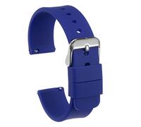 sourcing map Correa de Reloj de Silicona, 22mm de Ancho, Banda de Reloj de Caucho Blando de Repuesto con Hebilla de Acero Inoxidable Liberación Rápida, para Hombre Mujer, Oscuro Azul