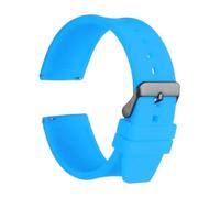 sourcing map Correa de reloj de silicona de liberación rápida, flexible, de goma suave, con cierre de acero inoxidable, correa de repuesto para hombres y mujeres, 24mm, Silicona, No es una piedra