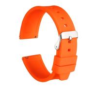 sourcing map Correa de reloj de silicona de liberación rápida, flexible, de goma suave, con cierre de acero inoxidable, correa de repuesto para hombres y mujeres, 24mm, Silicona, No es una piedra