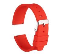sourcing map Correa de reloj de silicona de liberación rápida, flexible, de goma suave, con cierre de acero inoxidable, correa de repuesto para hombres y mujeres, 20mm, Silicona, No es una piedra