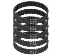 sourcing map Correa dentada GT-2 de 110 mm, 5 unidades de 6 mm de ancho y 2 mm de paso, impresión 3D GT-2, correa dentada de goma de bucle cerrado, color negro