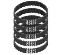 sourcing map Correa dentada GT-2 de 122 mm, 5 unidades de 6 mm de ancho, 2 mm de paso, impresión 3D GT-2, correa dentada de goma de bucle cerrado, color negro
