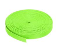 sourcing map Correa plana de nailon de 3/8 pulgadas, 10 yardas, color verde fluorescente para mochila, portaequipajes, escalada al aire libre, manualidades