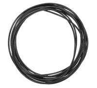 sourcing map Correa redonda de transmisión de poliuretano, 2 mm de diámetro, 3 metros de longitud, correa de poliuretano de alto rendimiento para transmisión de transmisión (superficie lisa, negro)