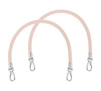 sourcing map Correa trenzada de piel sintética para bolso de mano, asa de repuesto para hacer bolsos de mano, Rosa (hebilla plateada), talla única