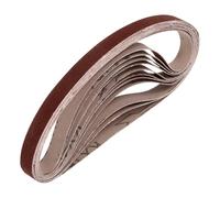 sourcing map Correas de lijado de 10 mm x 330 mm, 24 piezas de grano 400 de óxido de aluminio abrasivo para carpintería, pulido de metal, afilador de cuchillos