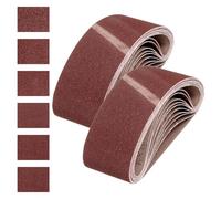 sourcing map Correas de lijado de 100 mm x 610 mm, 24 unidades de grano 60/80/120/180/240/400 de óxido de aluminio, lijadora abrasiva para carpintería, pulido de metal, afilador de cuchillos