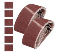 sourcing map Correas de lijado de 100 mm x 610 mm, 36 unidades de grano 60/80/120/150/240/400 grano abrasivo de óxido de aluminio para carpintería, pulido de metal, afilador de cuchillos