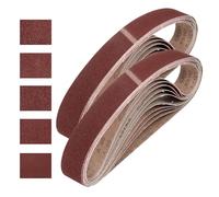 sourcing map Correas de lijado de 25 mm x 1067 mm, 25 unidades de grano 80/120/150/240/400, lijadora de banda de óxido de aluminio, para carpintería, pulido de metal, afilador de cuchillos