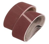 sourcing map Correas de lijado de 64 mm x 406 mm, 18 unidades, grano 40/60/80/120/240/400 de óxido de aluminio abrasivo para carpintería, pulido de metal, afilador de cuchillos
