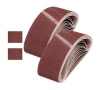 sourcing map Correas de lijado de 76 mm x 457 mm, 20 unidades, grano 80/120, lijadora de óxido de aluminio, para carpintería, pulido de metal, afilador de cuchillos