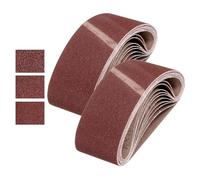 sourcing map Correas de lijado de 76 mm x 457 mm, 24 piezas de grano 40/60/80, lijadora de banda de óxido de aluminio, cinturón abrasivo para carpintería, pulido de metal, afilador de cuchillos