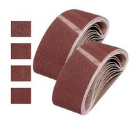 sourcing map Correas de lijado de 76 mm x 457 mm, 24 unidades de grano 40/80/120/240 de óxido de aluminio, lijadora de lijadora para carpintería, pulido de metal, afilador de cuchillos