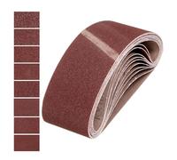 sourcing map Correas de lijado de 76 mm x 533 mm, 16 unidades de grano 40/60/80/120/150/180/240/400 grano abrasivo de óxido de aluminio para carpintería, pulido de metal, afilador de cuchillos
