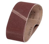 sourcing map Correas de lijado de 76 mm x 533 mm, 2 unidades, grano 100, óxido de aluminio, lijadora, lijadora, para carpintería, pulido de metal, afilador de cuchillos