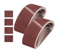 sourcing map Correas de lijado de 76 mm x 533 mm, 24 unidades de grano 40/80/120/240 de óxido de aluminio, lijadora de lijadora para carpintería, pulido de metal, afilador de cuchillos