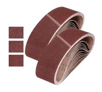 sourcing map Correas de lijado de 76 mm x 610 mm, 24 unidades de grano 40/60/80 de óxido de aluminio, lijadora, lijadora, para carpintería, pulido de metal, afilador de cuchillos