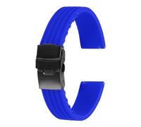 sourcing map Correas de reloj de silicona de liberación rápida suave con hebilla a presión para hombres y mujeres, 18mm, Silicona, No es una piedra preciosa
