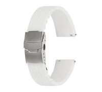 sourcing map Correas de reloj de silicona de liberación rápida suave con hebilla a presión para hombres y mujeres, 22mm, Silicona, No es una piedra preciosa