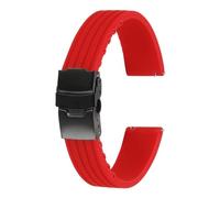 sourcing map Correas de reloj de silicona de liberación rápida suave con hebilla a presión para hombres y mujeres, 22mm, Silicona, No es una piedra preciosa