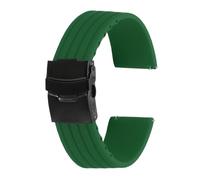 sourcing map Correas de reloj de silicona de liberación rápida suave con hebilla a presión para hombres y mujeres, 22mm, Silicona, No es una piedra preciosa