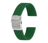 sourcing map Correas de reloj de silicona de liberación rápida suave con hebilla a presión para hombres y mujeres, 22mm, Silicona, No es una piedra preciosa