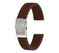 sourcing map Correas de reloj de silicona de liberación rápida suave con hebilla a presión para hombres y mujeres, 24mm, Silicona, No es una piedra preciosa