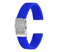 sourcing map Correas de reloj de silicona de liberación rápida suave con hebilla a presión para hombres y mujeres, 22mm, Silicona, No es una piedra preciosa