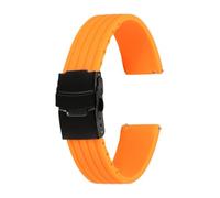 sourcing map Correas de reloj de silicona de liberación rápida suave con hebilla a presión para hombres y mujeres, 20mm, Silicona, No es una piedra preciosa