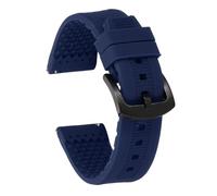 sourcing map Correas de reloj de silicona suave de liberación rápida con hebilla para hombres y mujeres, 22mm, Silicona, No es una piedra preciosa