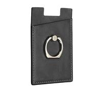 sourcing map Crédito Tarjeta Soporte para Reverso de Teléfono con Anillo Soporte Adhesivo Teléfono Cartera Auto Adhesivo Cartera Pegatina Negro Magnético Soporte para Inteligente Teléfono