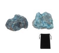 sourcing map Cristales ásperos, piedras preciosas reales crudas con bolsa de terciopelo para relleno de jarrón, decoración inferior de paisaje, One Size, Cristal, Fluorita