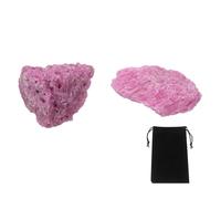 sourcing map Cristales ásperos, piedras preciosas reales crudas con bolsa de terciopelo para relleno de jarrón, decoración inferior de paisaje, One Size, Cristal, Fluorita