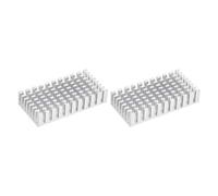 sourcing map Cruz Forma Muesca Disipador de Calor para Mos GPU IC Chip Plata 50 x 25 x 10 mm 2Uds
