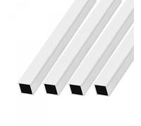 sourcing map Cuadrado Aluminio Tubo (20mm x 20mm x 1,5mm x 200mm) 4uds, 6063 Aluminio Tubo - para Hogar Muebles, Maquinaria