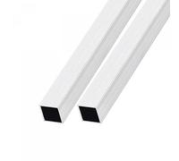 sourcing map Cuadrado Aluminio Tubo (20mm x 20mm x 1mm x 300mm) 2uds, 6063 Aluminio Tubo - para Hogar Muebles, Maquinaria