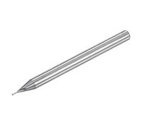 sourcing map Cuadrado Nariz Extremo Molino Sólido Carburo CNC Enrutador Brocas Flautas Espiral Fresado Herramienta 0,6 mm x 2 mm