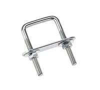 sourcing map Cuadrados U Pernos 1-3/8" (35 mm) Interior Ancho Carbono Acero M6 con Tuercas, Marco Placa, Redondas Arandelas