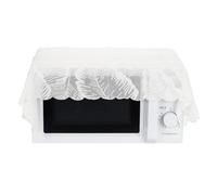 sourcing map Cubierta antipolvo de encaje impreso, 17.7 x 17.7 pulgadas, cubierta de tela para horno microondas, mesa de noche, para cocina, electrodomésticos, cafetera, tostador, horno, color blanco