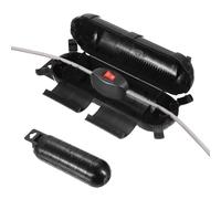 sourcing map Cubierta de cable de extensión para exterior, IP44, resistente al agua, caja de conexión eléctrica, protector de enchufe para toma de corriente, enchufe, luz de Navidad, color negro