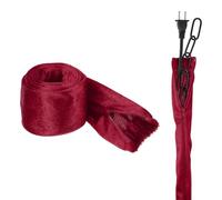 sourcing map Cubierta de cadena de tela para candelabro de 12 m, 2 piezas de tela de terciopelo con cremallera, funda decorativa de cadena oscilante de tela para candelabro de vela, cable de luz de