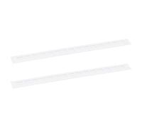 sourcing map Cubierta de Rejilla para Ventilación de Conductos de Aire, 2 Unidades de 600 X 50 mm- Cubierta de Rejilla de Retorno de Aire de Aleación de Aluminio (Blanco)