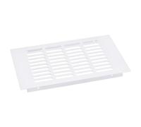 sourcing map Cubierta de ventilación de aire, 1 pieza de 250 x 150 mm, cubierta de ventilación de malla de aleación de aluminio, rejilla de ventilación rectangular para armario de zapatos (blanco)