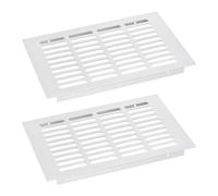 sourcing map Cubierta de ventilación de aire, 2 piezas de 250 x 150 mm, malla de aleación de aluminio, rejilla de ventilación rectangular para armario de zapatos (plata)
