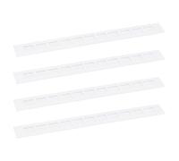 sourcing map Cubierta de ventilación de aire, 4 piezas de 450 x 50 mm, cubierta de ventilación de malla de aleación de aluminio, rejilla de ventilación rectangular para armario de zapatos (blanco)