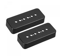 sourcing map Cubierta para pastilla de guitarra de 50 mm, poste P90 de doble bobina, carcasa cerrada de plástico para guitarra eléctrica, color negro, paquete de 2