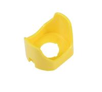 sourcing map Cubierta Protectora de Botón de Interruptor de Empuje de Emergencia de Medio Círculo Amarillo 22mm-1pcs